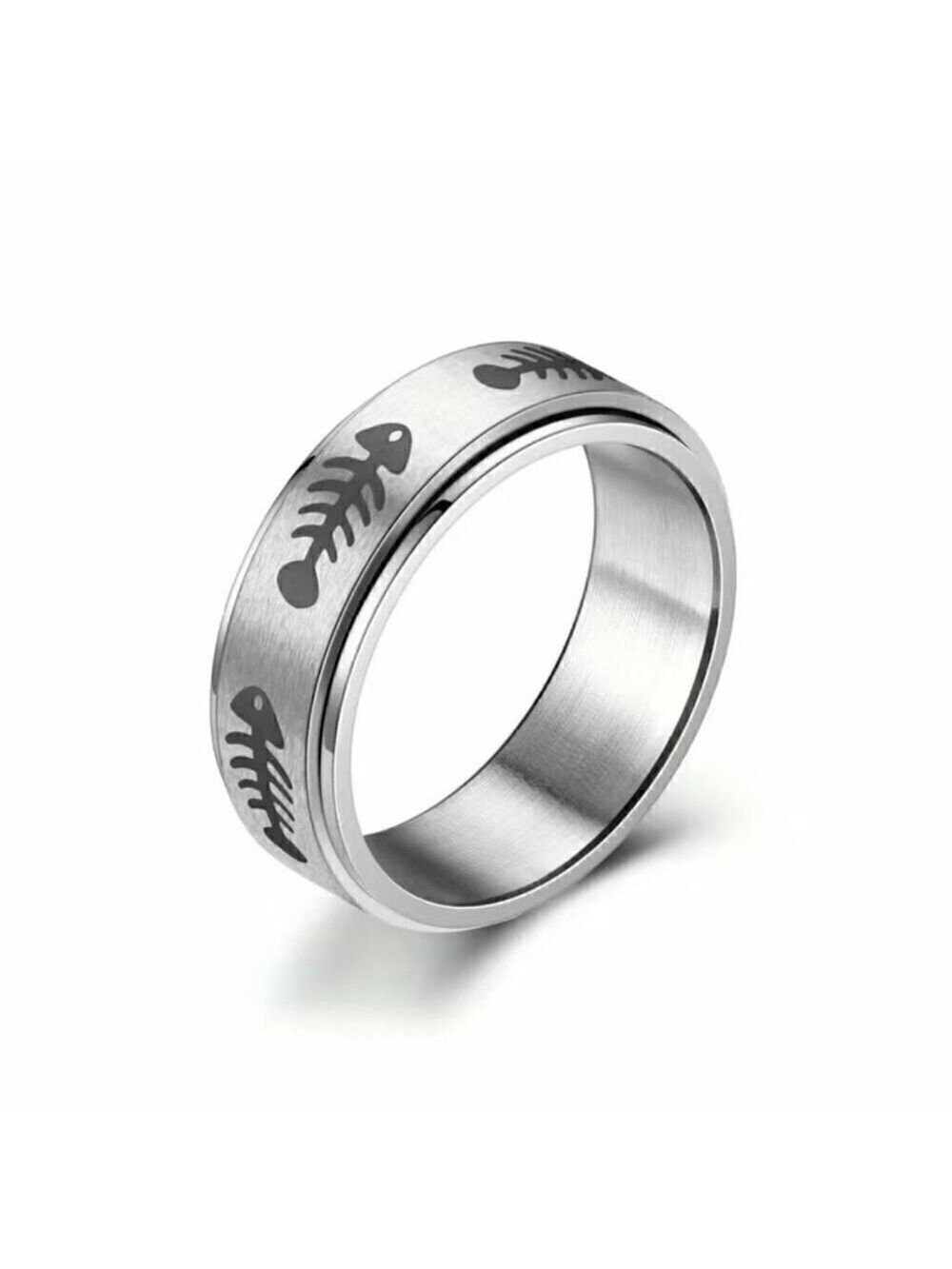 Spinner Fidget Ring Fish Skeleton #1152 - Picture 3 of 6
